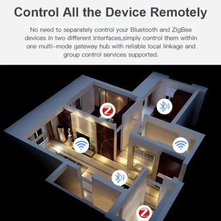 بوابة Tuya Zigbee Gateway Hub مع دعم البلوتوث لإدارة الأجهزة الذكية والتحكم في المنزل بسهولة.