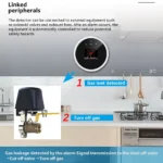 ⁦Tuya WiFi Smart Gas Leak Detector with Temperature Sensor – كاشف غاز ذكي مزود بمستشعر حرارة وشاشة LCD⁩ - الصورة ⁦4⁩
