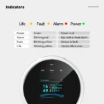 ⁦Tuya WiFi Smart Gas Leak Detector with Temperature Sensor – كاشف غاز ذكي مزود بمستشعر حرارة وشاشة LCD⁩ - الصورة ⁦5⁩