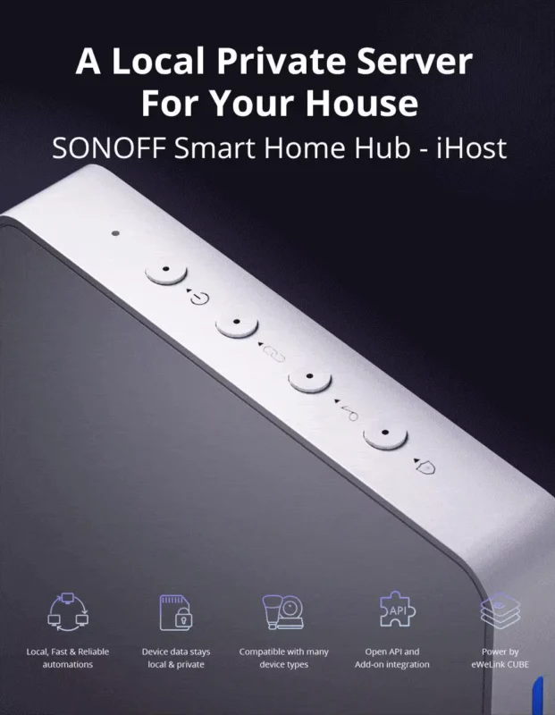 SONOFF iHost Smart Home Hub AIBridge – Local Private Server (4GB/8GB) for Smart Home Systems
