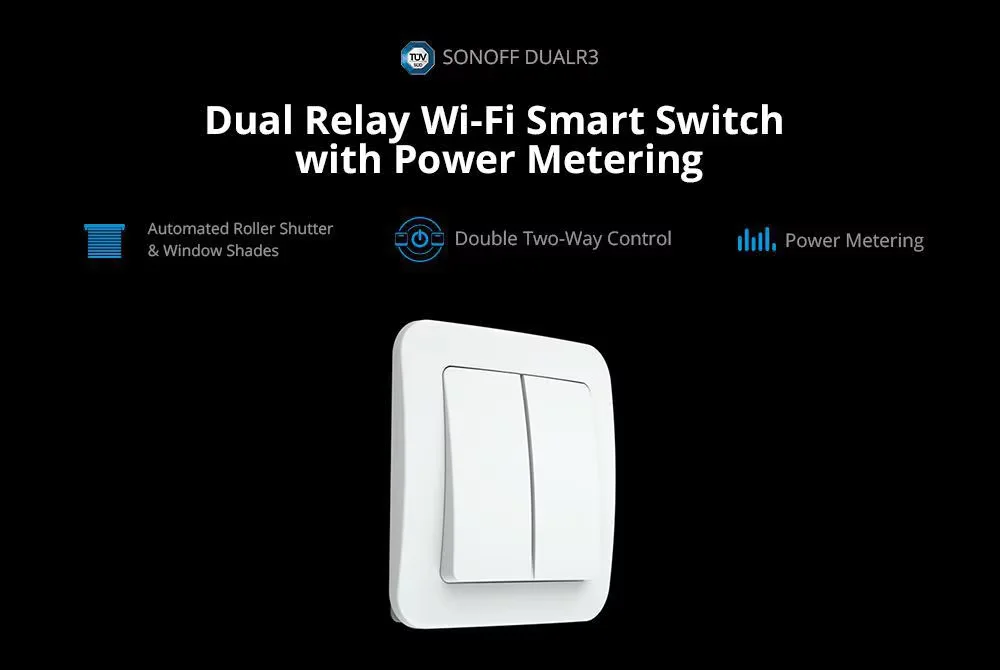SONOFF DUALR3 – وحدة تحكم ذكية مزدوجة القناة مع قياس الطاقة