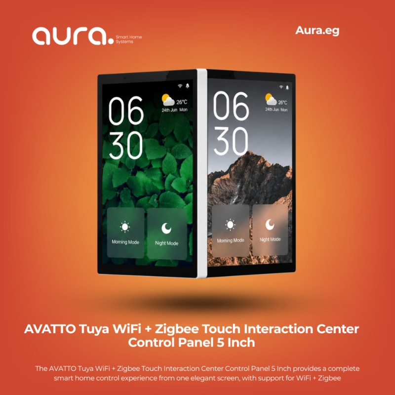 لوحة AVATTO Tuya WiFi + Zigbee الذكية بشاشة لمس 5 بوصة
