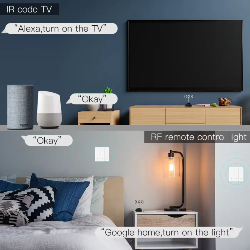 ريموت كنترول ذكي بالأشعة تحت الحمراء (IR) من MOES يعمل مع Tuya، ويدعم ZigBee وواي فاي.