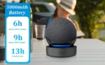 PlusAcc Portable Battery Base 10000mAh – Portable Charging Dock for Echo Dot 4th & 5th Generation - Image 3