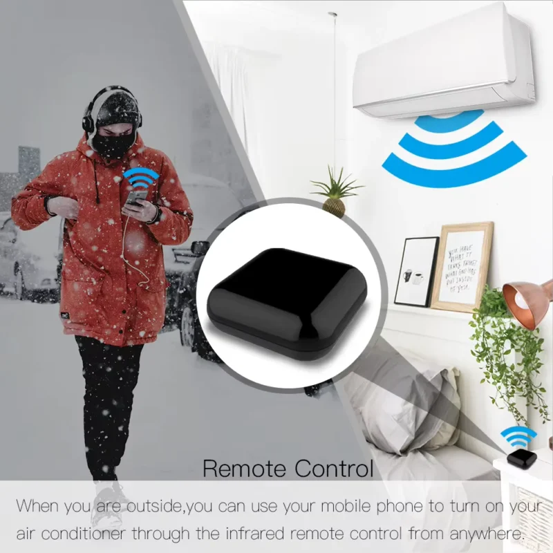 ريموت كنترول ذكي بالأشعة تحت الحمراء (IR) من MOES يعمل مع Tuya، ويدعم ZigBee وواي فاي.