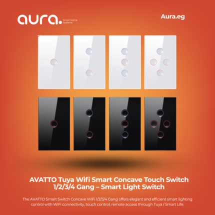 AVATTO Smart Switch Concave WiFi 1/2/3/4 Gang – Smart Touch Light Switch