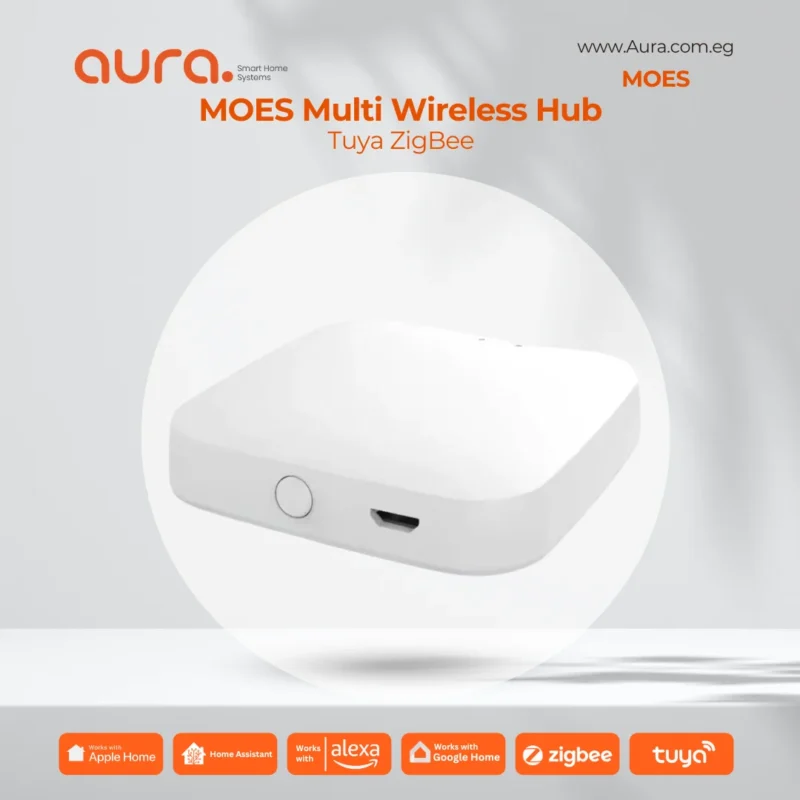 بوابة MOES Tuya ZigBee اللاسلكية لإدارة الأجهزة والتحكم في المنزل الذكي.