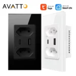 ⁦مقبس AVATTO Zigbee Smart Wall Socket  الذكي مع USB وType-C – مقبس حائطي ذكي بمخرجين وتحكم مستقل⁩ - الصورة ⁦5⁩