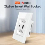 ⁦مقبس AVATTO Zigbee Smart Wall Socket  الذكي مع USB وType-C – مقبس حائطي ذكي بمخرجين وتحكم مستقل⁩ - الصورة ⁦2⁩