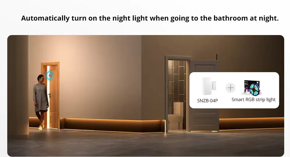 SONOFF SNZB-04P Zigbee Door/Window Sensor – راقب دخول منزلك وفعّل المشاهد الذكية تلقائياً