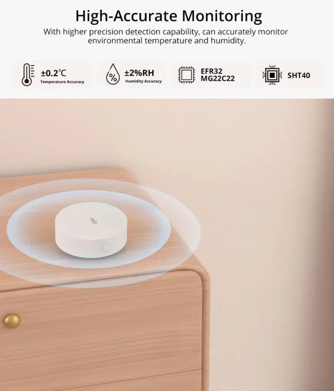 SONOFF SNZB-02P Zigbee Smart Temperature & Humidity Sensor – Accurate monitoring of the atmosphere in your smart home