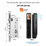 Face Recognition Smart Door Lock – Smart lock that unlocks via face, fingerprint, password, and indoor camera - Image 2