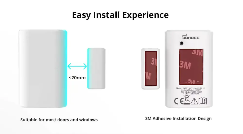 SONOFF SNZB-04P Zigbee Door/Window Sensor – راقب دخول منزلك وفعّل المشاهد الذكية تلقائياً