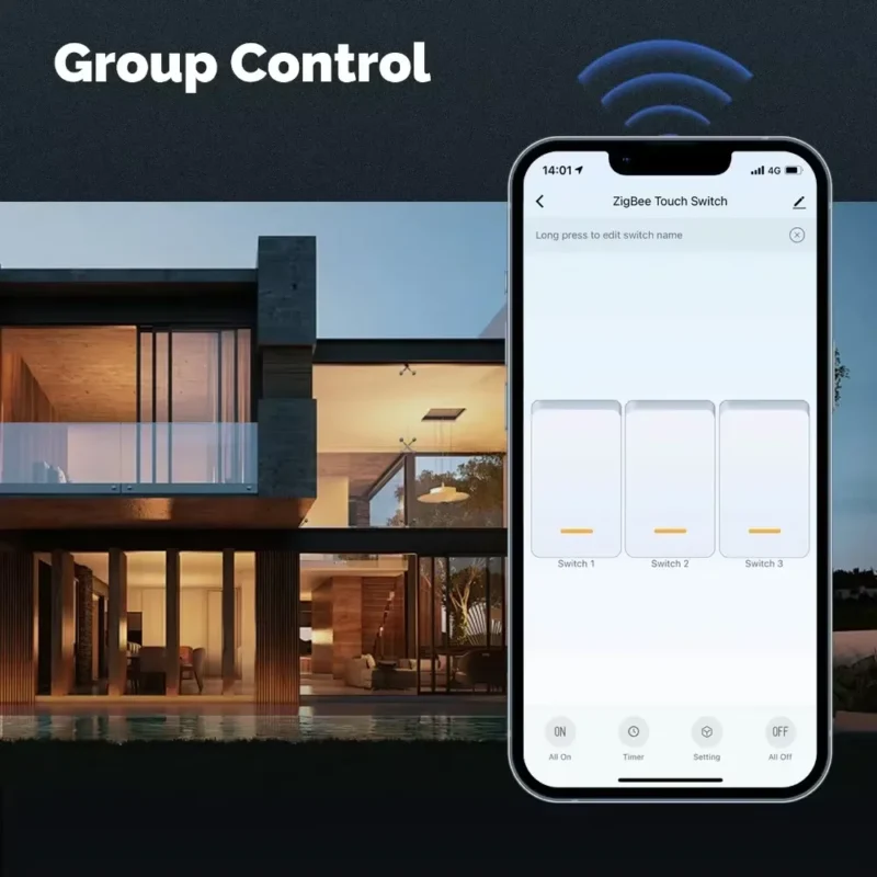 MOES Tuya ZigBee Smart Light Switch – Smart Light Switch with Glass Touch