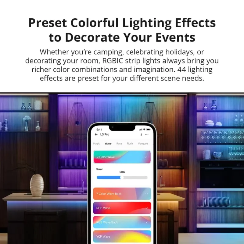 SONOFF L3 Pro شريط إضاءة ذكي واي فاي بطول 5 أمتار RGBIC، مزامنة موسيقى وتحكم صوتي Alexa Google Home