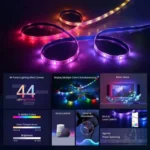 ⁦SONOFF L3 Pro شريط إضاءة ذكي واي فاي بطول 5 أمتار RGBIC، مزامنة موسيقى وتحكم صوتي Alexa Google Home⁩ - الصورة ⁦2⁩