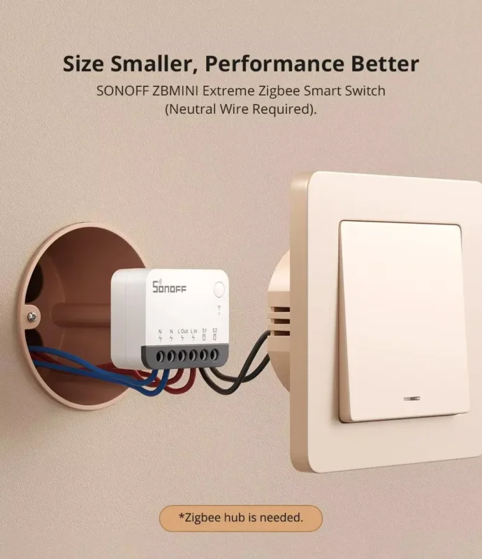 SONOFF ZBMINIR2 – مفتاح ذكي Zigbee صغير الحجم بقدرات واسعة وتحكم عن بعد عبر تطبيق eWeLink