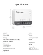 ⁦SONOFF ZBMINIR2 – مفتاح ذكي Zigbee صغير الحجم بقدرات واسعة وتحكم عن بعد عبر تطبيق eWeLink⁩ - الصورة ⁦4⁩