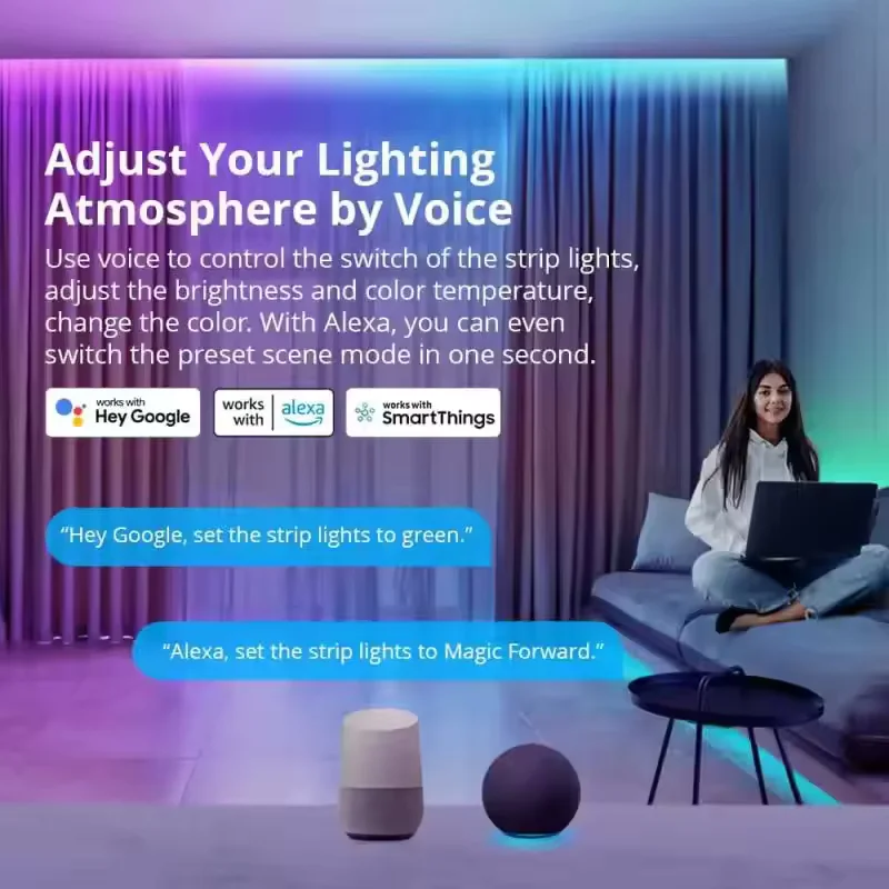 SONOFF L3 Pro شريط إضاءة ذكي واي فاي بطول 5 أمتار RGBIC، مزامنة موسيقى وتحكم صوتي Alexa Google Home