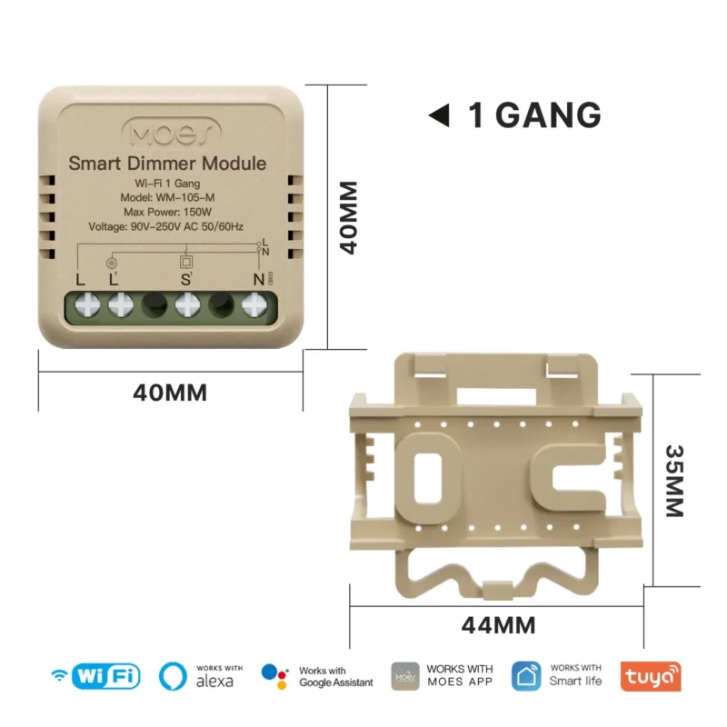 MOES Mini Tuya Zigbee Smart Dimmer