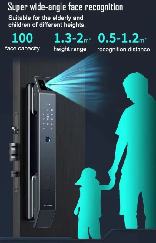 3D Face Recognition Smart Digital Door Lock – قفل إلكتروني ذكي بكاميرا والبصمة