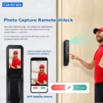 Face Recognition Smart Door Lock – Smart lock that unlocks via face, fingerprint, password, and indoor camera - Image 3