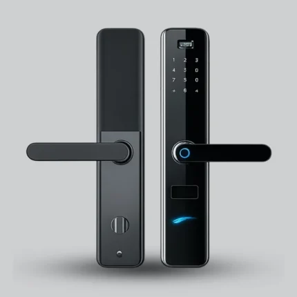 قفل الباب الذكي Lezn K1 Black - فتح بصمة، كود سري، وتطبيق ذكي