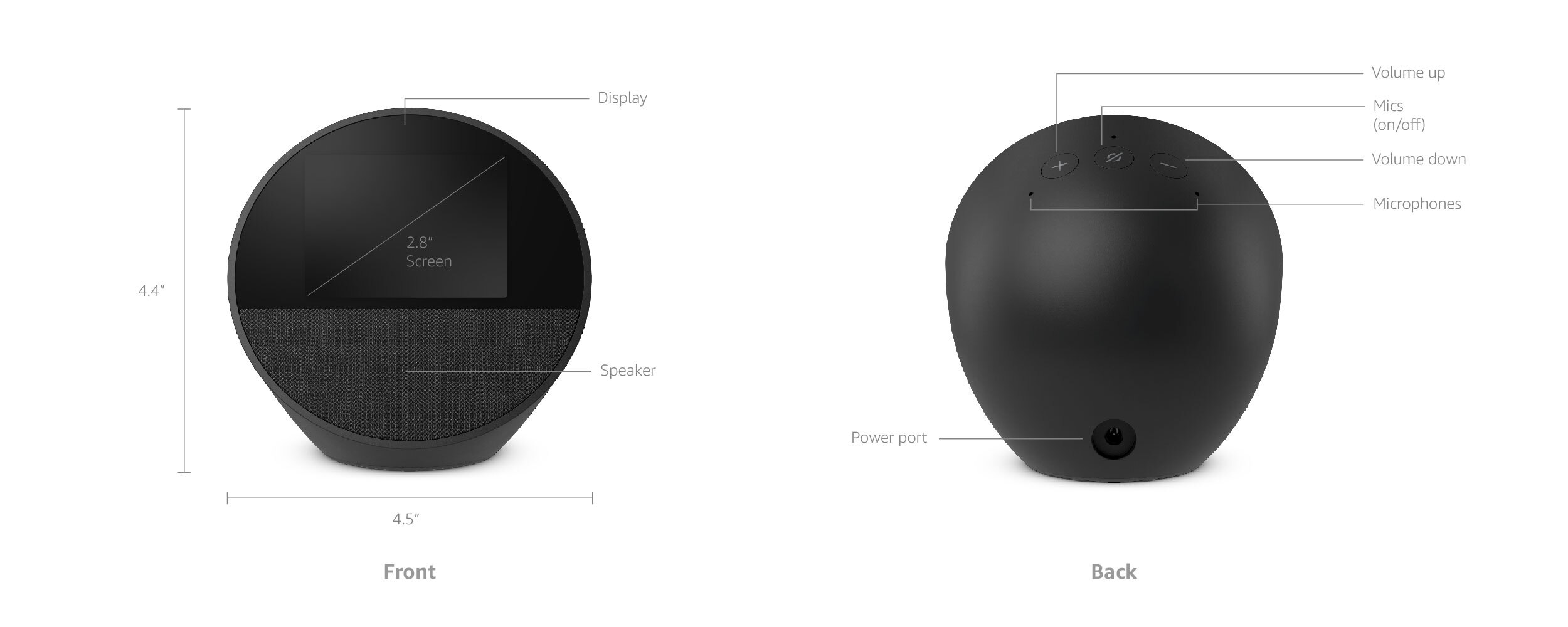 Echo Spot – Smart alarm clock with touch screen and powerful sound