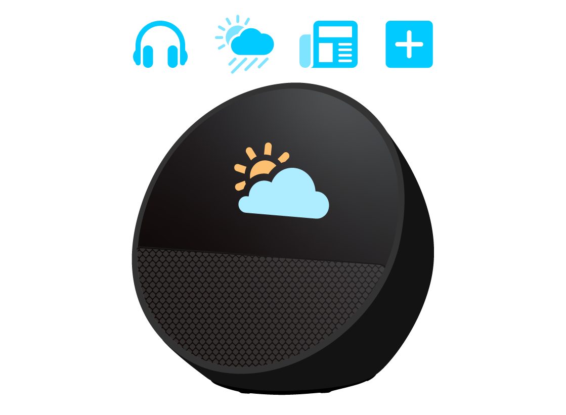 Echo Spot – Smart alarm clock with touch screen and powerful sound