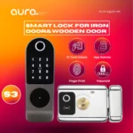 📲 Electronic door lock with remote control and support for metal doors