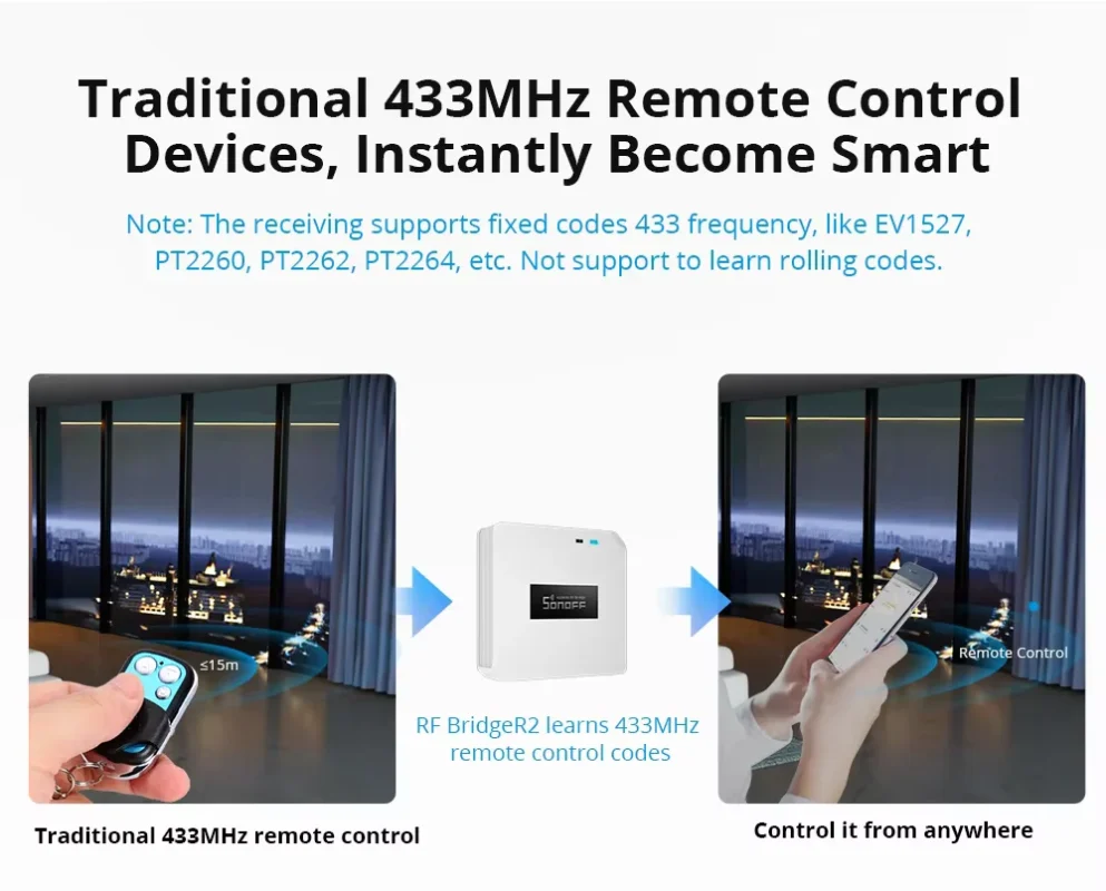 SONOFF RF Bridge R2 – Instantly make your 433MHz devices smart!