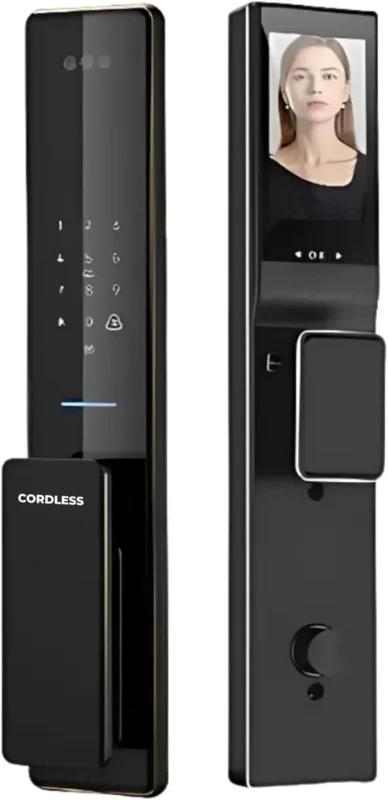 Cordless CL-Y15 Smart Door Lock with 3D Face Recognition, Camera & 2-Way Video Call