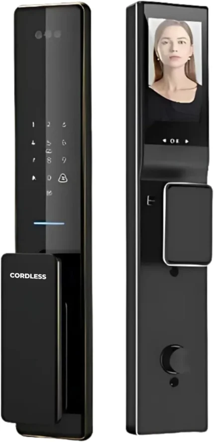 Cordless CL-Y15 Smart Door Lock with 3D Face Recognition, Camera & 2-Way Video Call