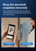 ⁦قفل فيليبس الذكي بالفيديو DDL303-VP-5HWS مع شاشة داخلية 3.5 بوصة وتطبيق Smart Life⁩ - الصورة ⁦8⁩