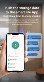 ⁦قفل فيليبس الذكي بالفيديو DDL303-VP-5HWS مع شاشة داخلية 3.5 بوصة وتطبيق Smart Life⁩ - الصورة ⁦9⁩