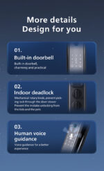 ⁦قفل فيليبس الذكي بالفيديو DDL303-VP-5HWS مع شاشة داخلية 3.5 بوصة وتطبيق Smart Life⁩ - الصورة ⁦11⁩