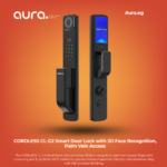 CORDLESS CL-G2 Smart Door Lock with 3D Face Recognition, Palm Vein Access & 4.5-Inch Touch Screen