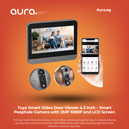 Tuya Smart Video Door Viewer 4.3 Inch – Smart Peephole Camera with 3MP 1080P and LCD Screen