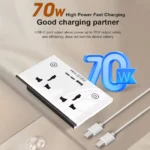 ⁦Tuya Zigbee UK Smart Wall Socket with USB-C PD 70W – مقبس جداري ذكي مع شحن فائق السرعة⁩ - الصورة ⁦7⁩