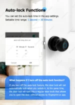 Catchface O2 Smart Knob Lock with Fingerprint, Tuya App & Emergency Key