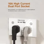 ⁦Tuya Zigbee UK Smart Wall Socket with USB-C PD 70W – مقبس جداري ذكي مع شحن فائق السرعة⁩ - الصورة ⁦2⁩