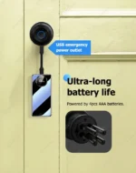 ⁦Catchface O2 Smart Knob Lock – قفل باب ذكي بالبصمة وتطبيق Tuya للأبواب الخشبية⁩ - الصورة ⁦6⁩