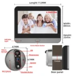 ⁦Tuya Smart Video Door Viewer 4.3 Inch – عين سحرية ذكية بكاميرا 3MP وشاشة 4.3 بوصة⁩ - الصورة ⁦3⁩