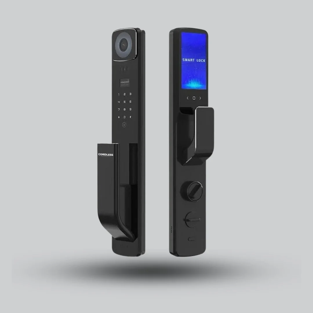 CORDLESS CL-G2 Smart Door Lock with 3D Face Recognition, Palm Vein Access & 4.5-Inch Touch Screen CORDLESS CL-G2 Smart Door Lock with 3D Face Recognition, Palm Vein Access & 4.5-Inch Touch Screen