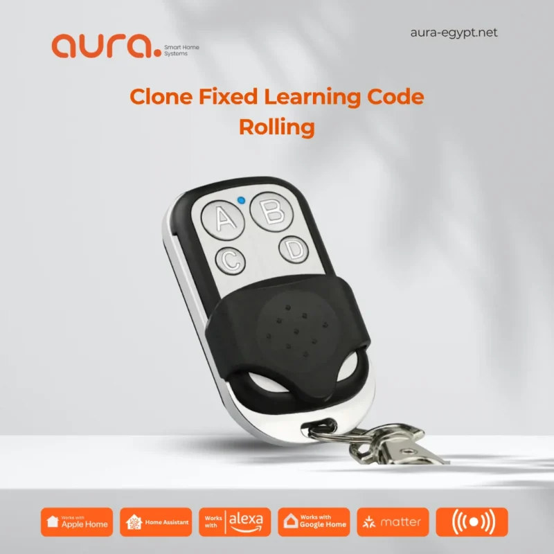 ريموت استنساخ (كلون) للأكواد الثابتة والمتعلّمة والرولينج كود، مخصّص لأبواب الجراج والبوابات، مفتاح نسخ ودوبليكيت، ريموت كنترول عن بُعد، تردد 433 ميجاهرتز.