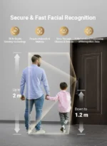 EZVIZ Y3000FVP PLUS Smart Lock: 8-in-1 Security with Face and Palm Recognition and Built-in Camera - Image 5