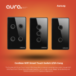 Cordless WiFi Smart Touch Switch 2/3/4 Gang