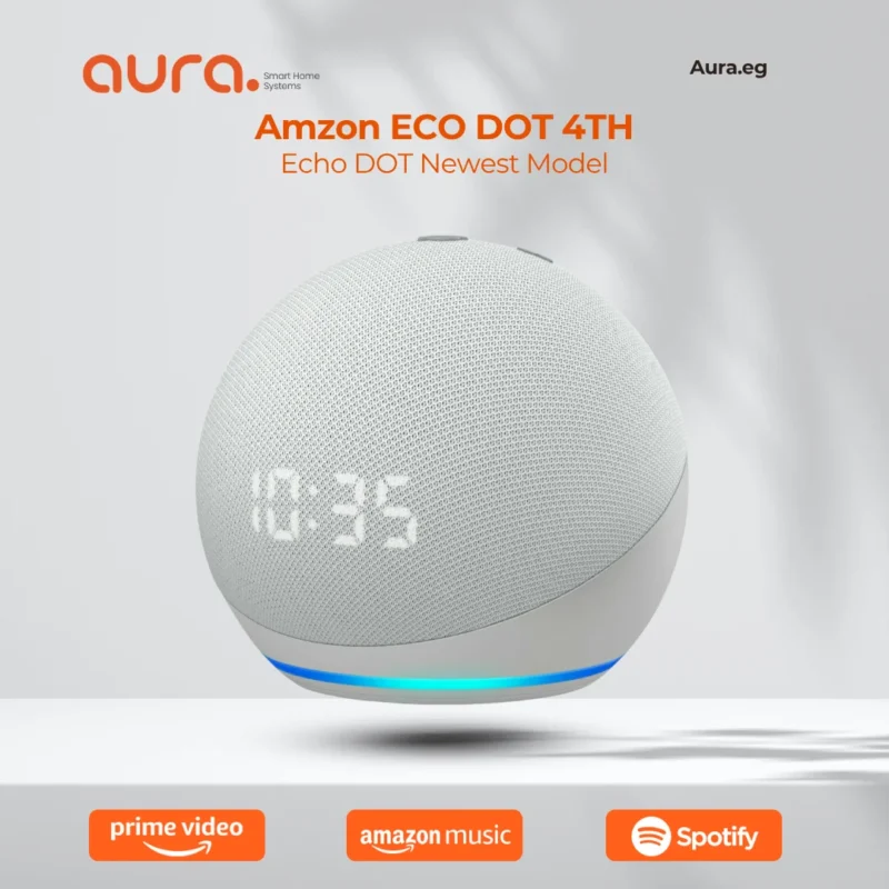 Amazon Echo Dot (4th Generation) Speaker with Clock and Alexa – Completely New Design