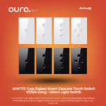 AVATTO Tuya Zigbee Smart Concave Touch Switch 1/2/3/4 Gang – Smart Light Switch
