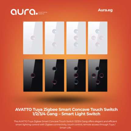 AVATTO Tuya Zigbee Smart Concave Touch Switch 1/2/3/4 Gang – Smart Light Switch